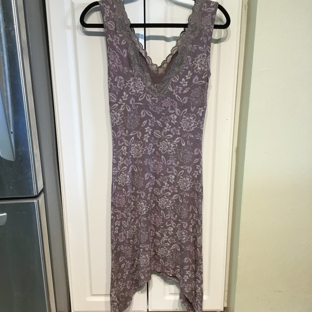 Annabelle Mauve Floral & Lace Slip Dress